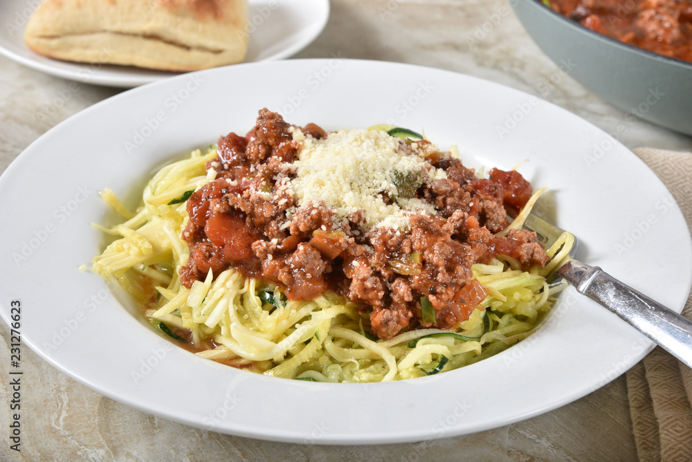 Zucchini pasta spaghetti