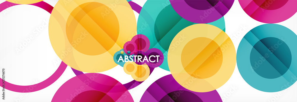 Overlapping circles design background