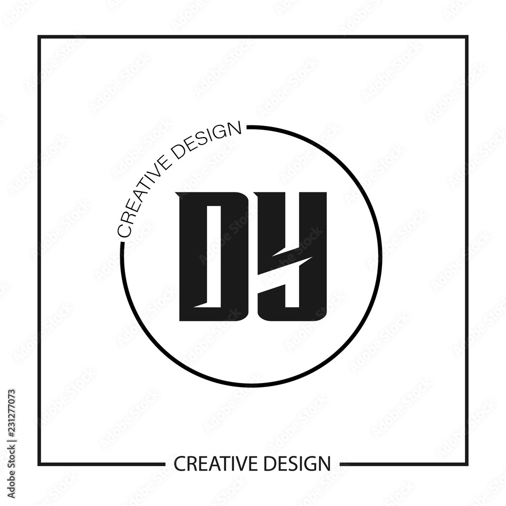 Initial Letter DY Logo Template Design Vector Illustration Initial Letter DY Logo Template Design Vector Illustration