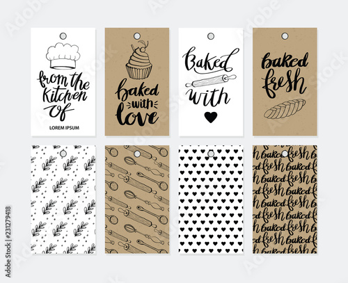 Bakery Gift Tags in Vector