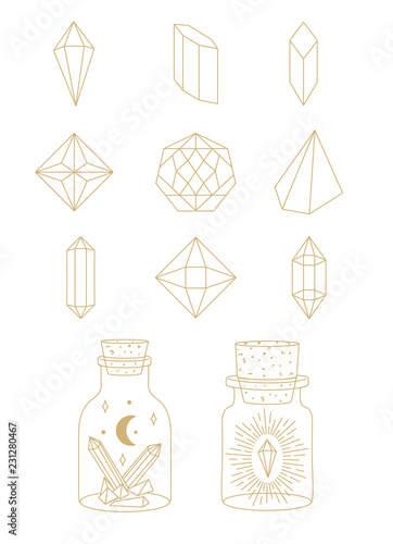 Geometric Shapes and Crystals in Vector