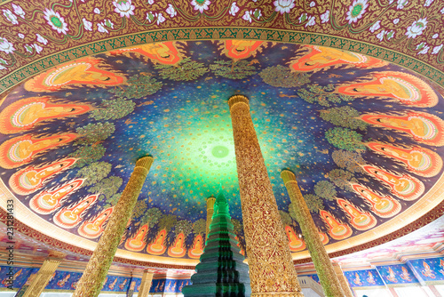 Obraz na plátně Vault Painting at Wat Paknam, Bangkok, Thailand