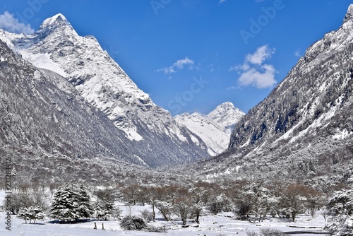 View over the Shuangqiao Valley, Sichuan, China   photo