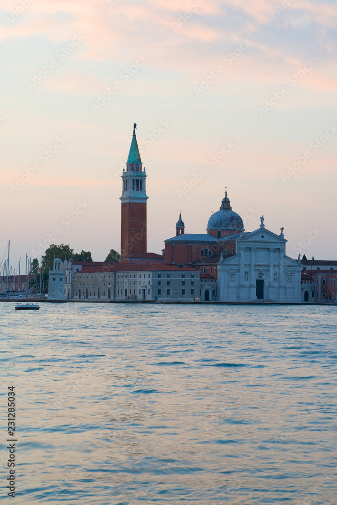The September dawn at the Cathedral of San Giorgio Maggiore. Venice, Italy
