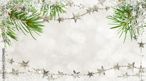 Christmas garlands with sta...