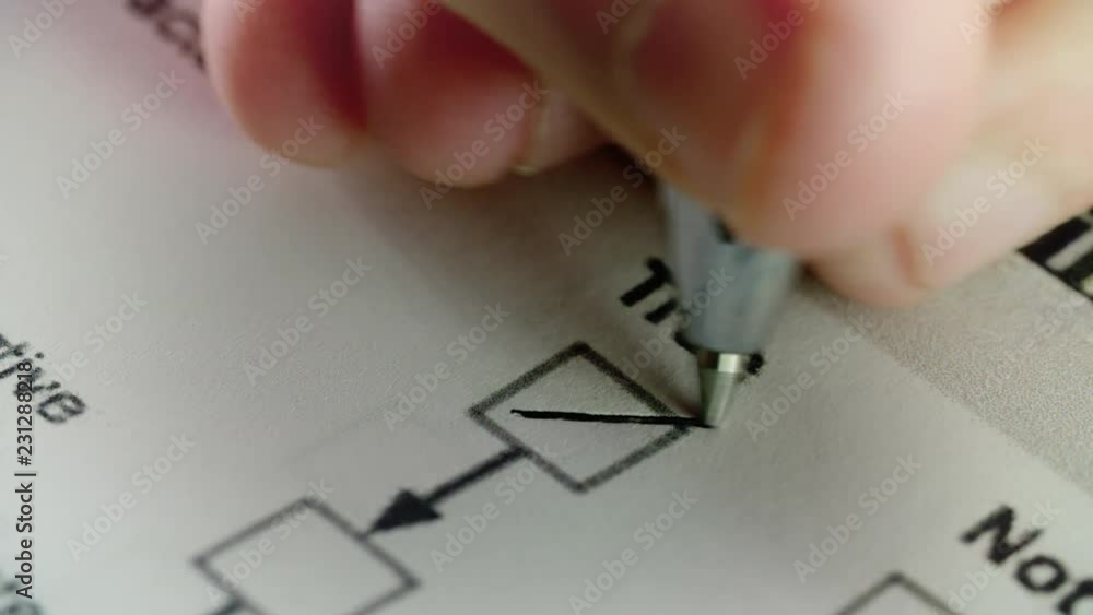 A pen marks a A pen marks a