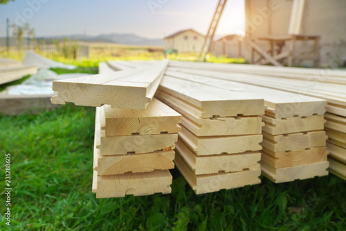 Tongue and groove pine boards.