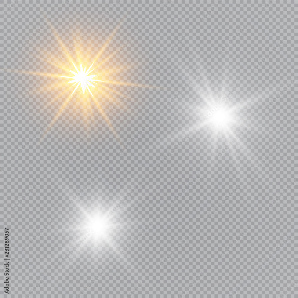 Vector illustration of abstract flare light rays. A set of stars, light and radiance, rays and brightness. Vector illustration of abstract flare light rays. A set of stars, light and radiance, rays and brightness.