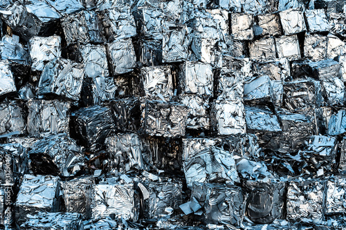 Industrial garbage dence in cubic metal