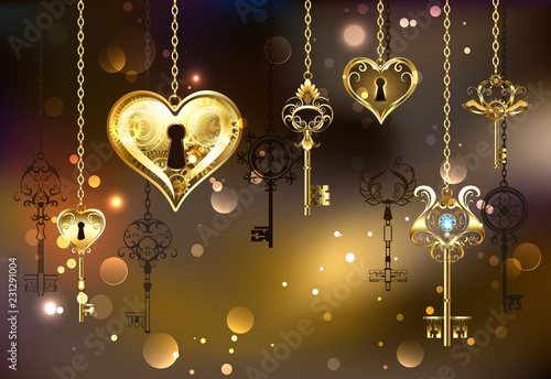 Closed heart with keys