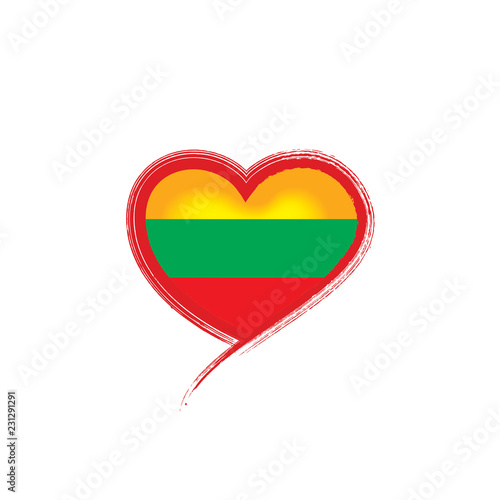 Lithuania flag, vector illustration on a white background. Free Download Lithuania flag, vector illustration on a white background. - GFXLoad