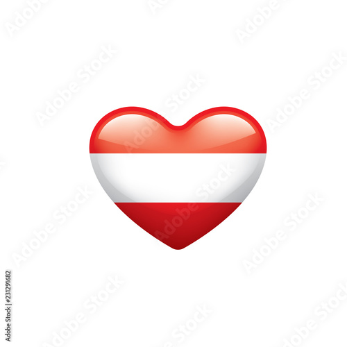 Austria flag, vector illustration on a white background Free Download Austria flag, vector illustration on a white background - GFXLoad