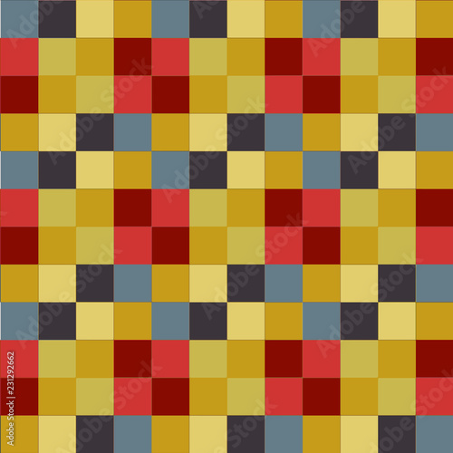 Seamless pattern background from a variety of multicolored squares.