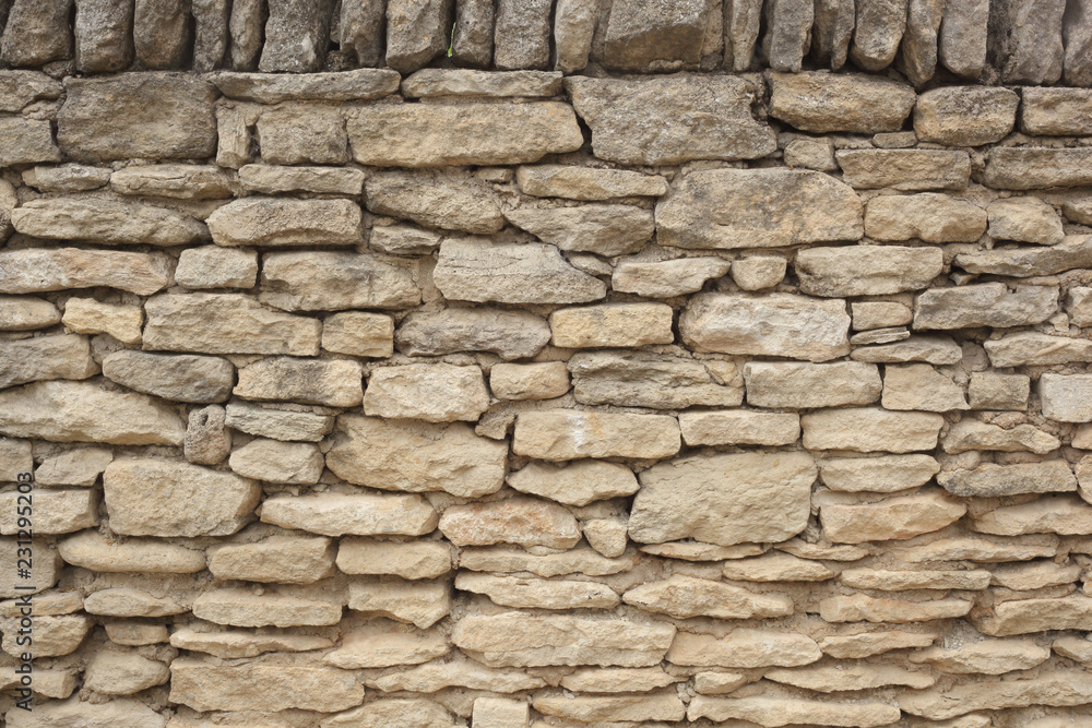 Obraz premium Stone fence closeup