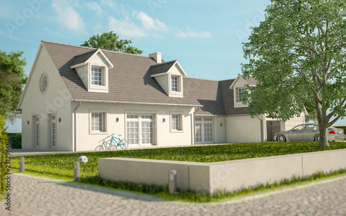 White house in the suburbs