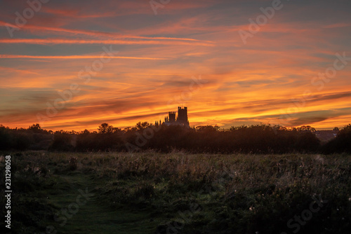 Sunset behind Ely Cathedral  29th Sepytember 2018