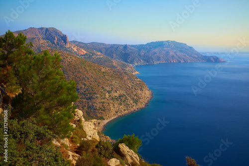 view of the coastline in Kos Grece