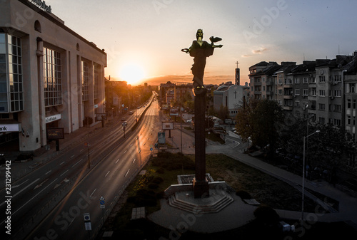 Saint Sofia Statue in downtown Sofia, Bulgaria photo