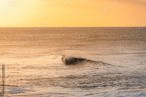 Sunrise Waves and Coastline