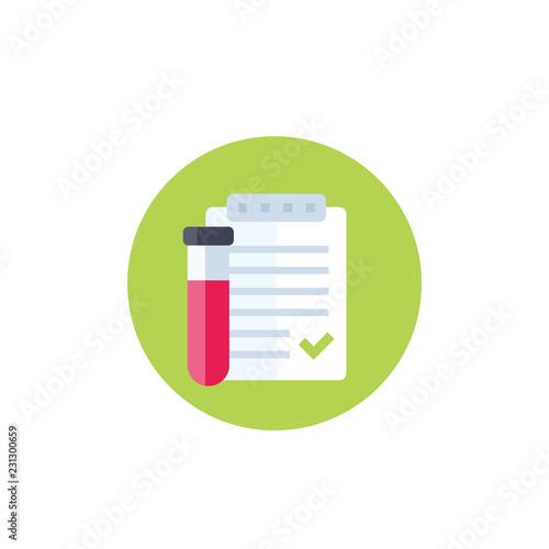 blood test result vector icon