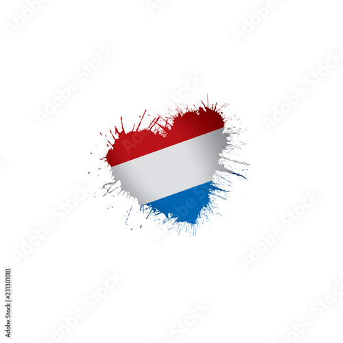 Obraz na plátně Netherlands flag, vector illustration on a white background