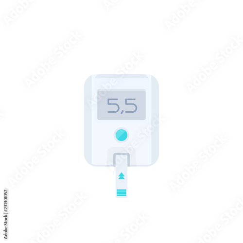 Glucose meter isolated on white, vector