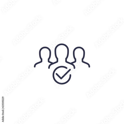 membership line icon on white photo