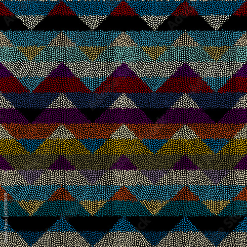 Wallpaper Mural Seamless background pattern. Irregular decorative mosaic art tile pattern from ramdom small dots. Torontodigital.ca