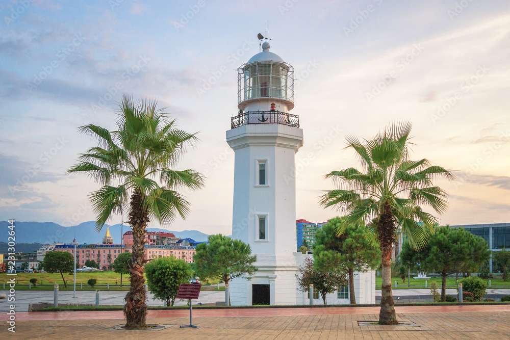 Lighthouse and Cityscape at the Batumi Promenade, Georgia