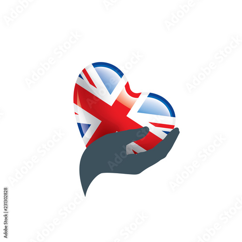 United Kingdom flag, vector illustration on a white background photo