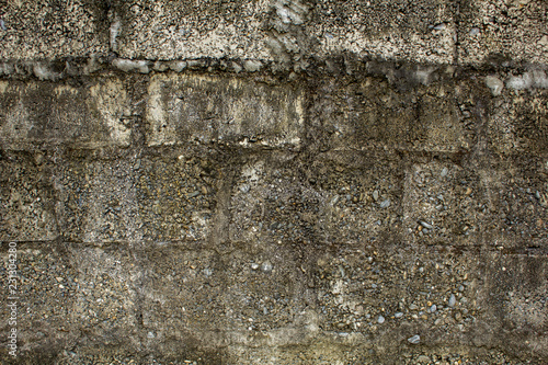 Old concrete brick wall with a rough texture. rough surface. dirty white gray wall