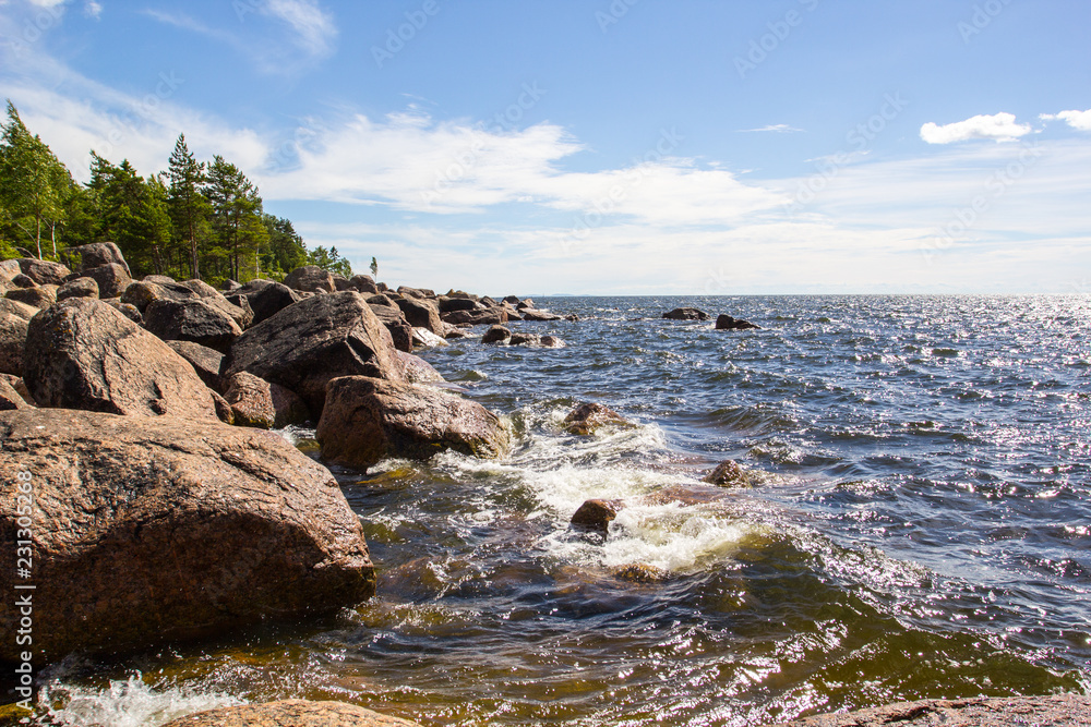 rocks and sea