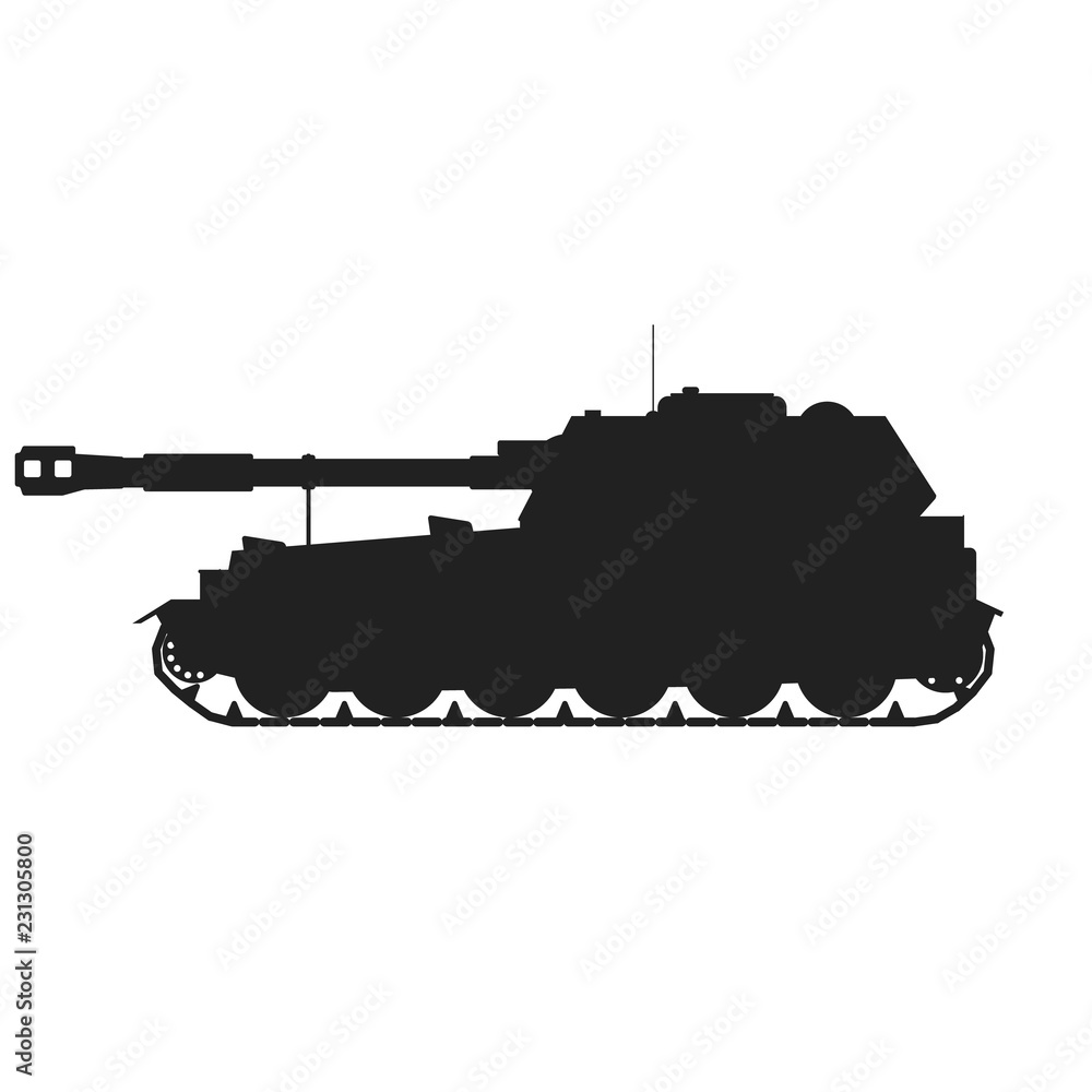 Military Tank.Vector illustration war kill
