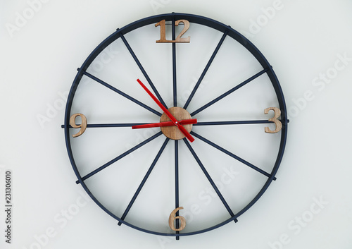 Clock on a wall.