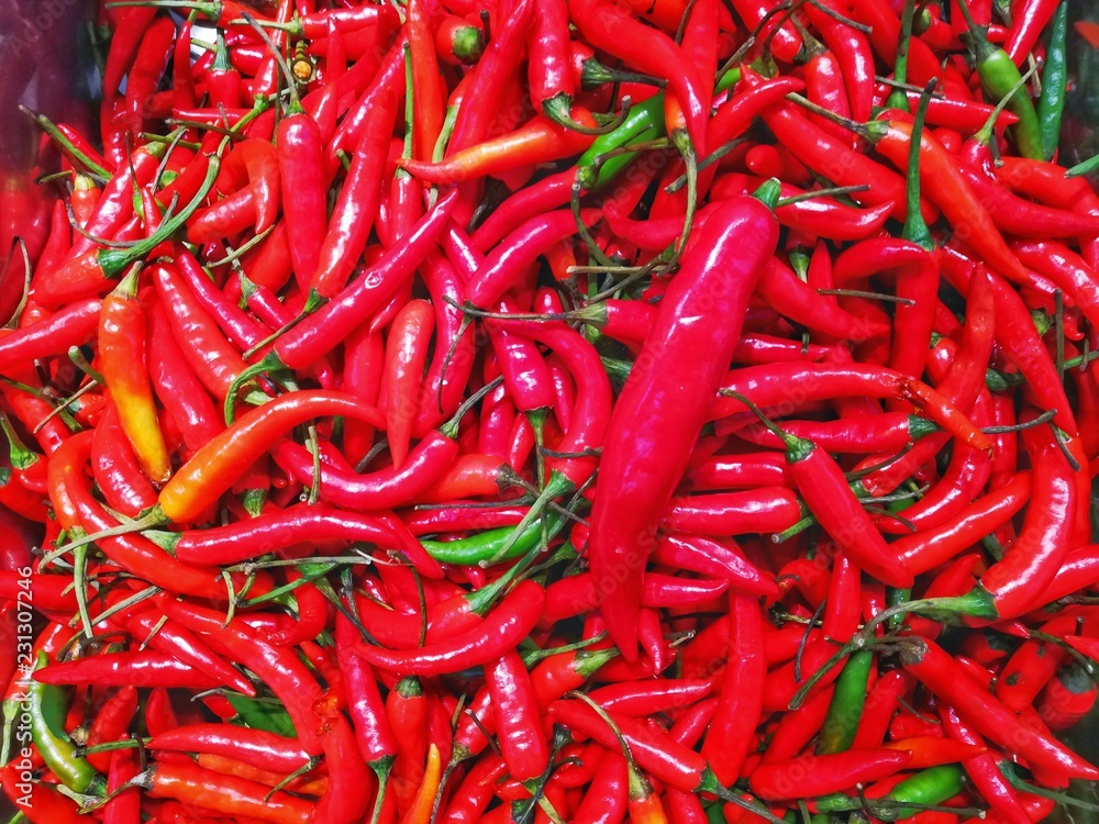 Fresh chilli full frame pattern background. Fresh chilli full frame pattern background.