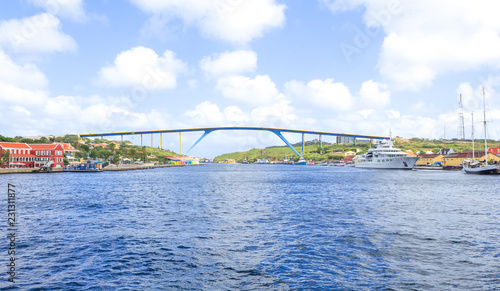 Queen Juliana Bridge in Willemstad, Curacao