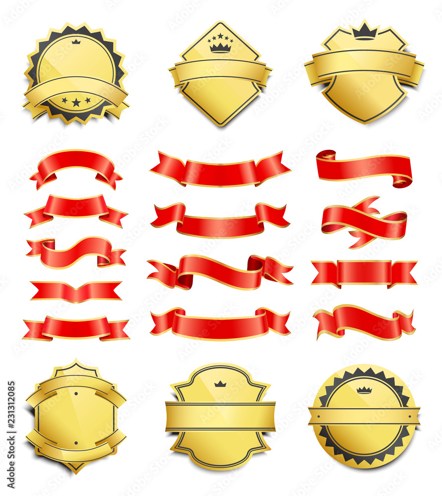 Gilded Shield Shapes and Silk Ribbons Variation Gilded Shield Shapes and Silk Ribbons Variation