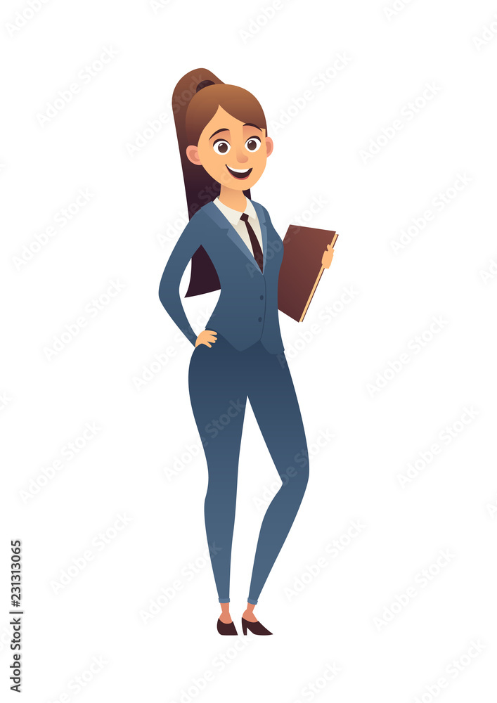 Business woman isolated on white background vector Business woman isolated on white background vector
