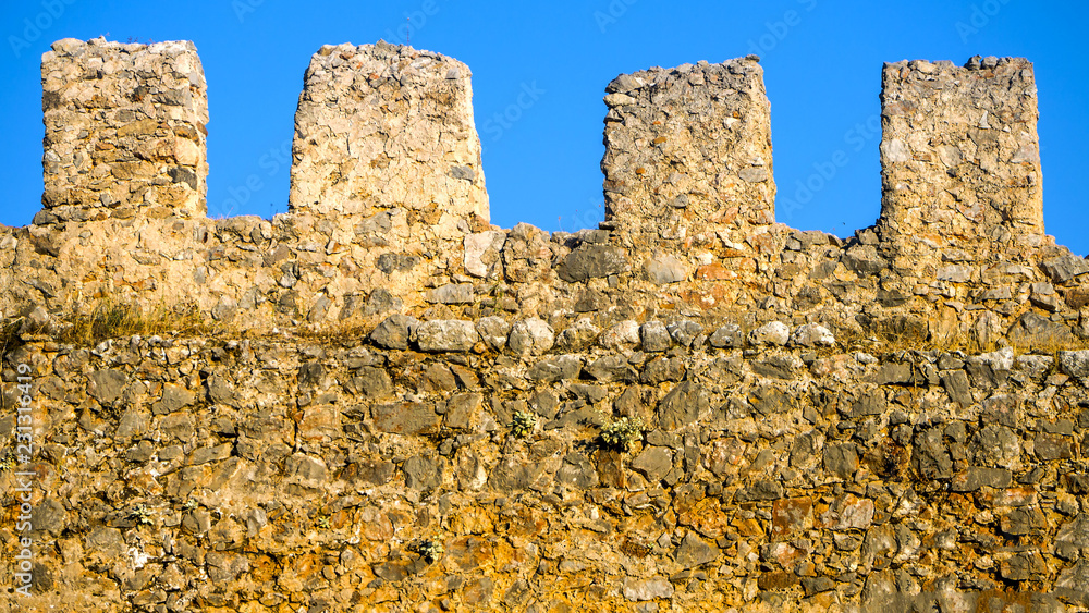 Fragment of the fortress wall overlooking the sea