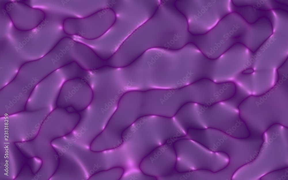 Obraz premium Graphic illustration - liquid pattern purple color. Modern abstract background. Design wallpaper. 3D illustration