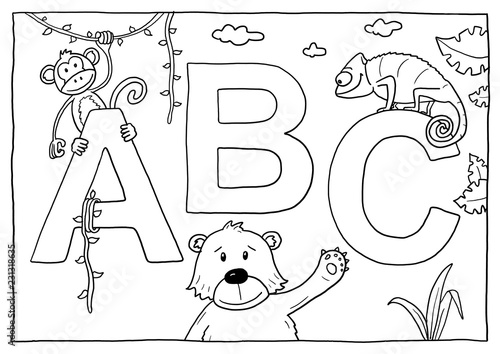 Ausmalbild ABC