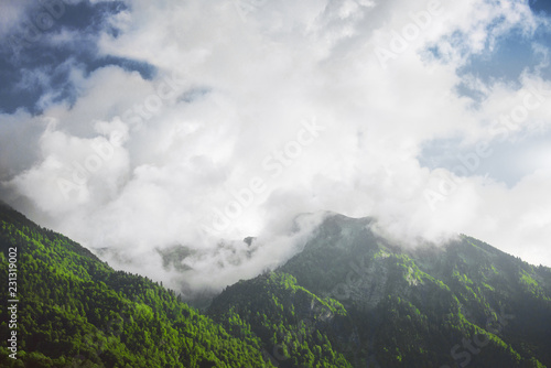 mountain landscape. peaks.