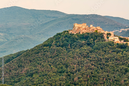 The Nerola City during the sunset - With Orsini Castle