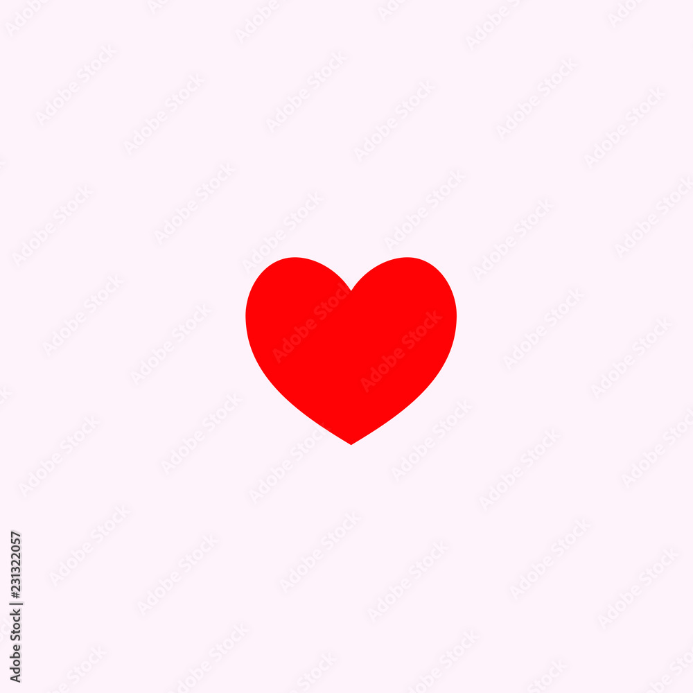 Red heart icon, love icon
