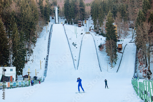 Quadro su tela Extreme winter sports on the mountain