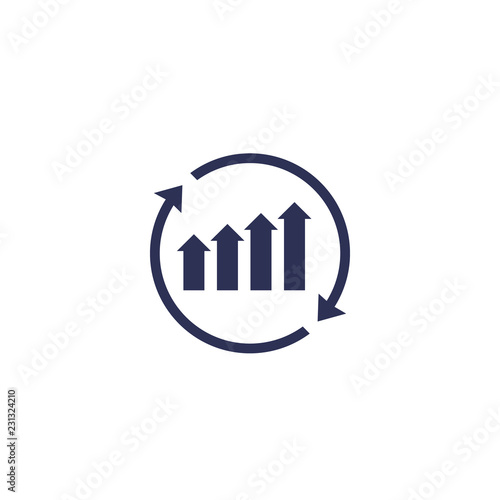 continuous growth icon
