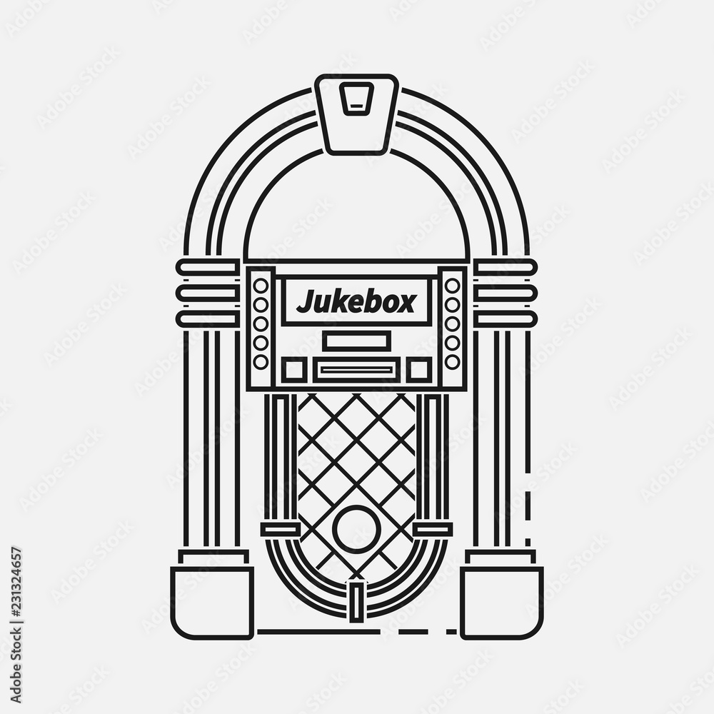 Retro Jukebox Isolated Stock Photo - Download Image Now - Jukebox