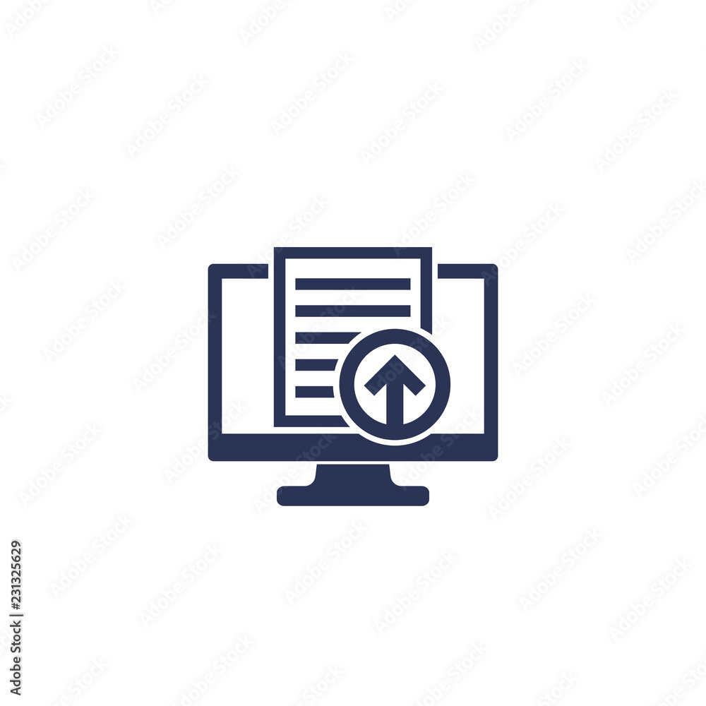 upload document, file via computer icon upload document, file via computer icon
