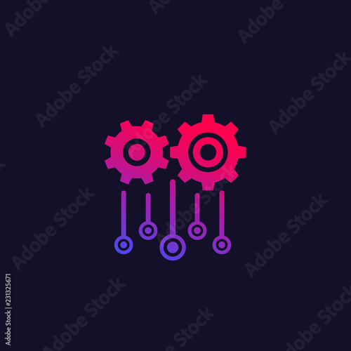 automation concept  vector icon with gradient