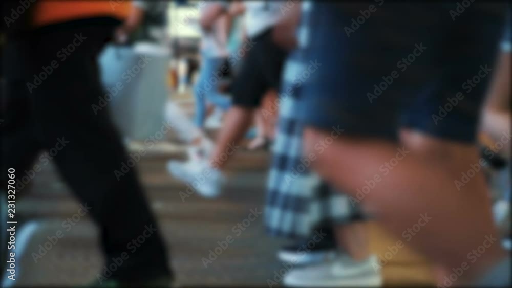 Crowded crosswalk at rush hour Slow motion shoot of people crossing street in Hong Kong. Urban city life scene. Crowded crosswalk at rush hour Slow motion shoot of people crossing street in Hong Kong. Urban city life scene.